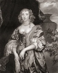 Retrato de Anne Carre, Condesa de Bedford (1620-84), de Lodges British Portraits, 1823