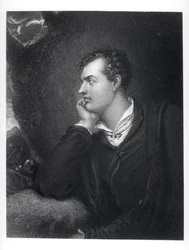Retrato de George Gordon, 6º Lord Byron de Rochdale (1788-1824) (grabado)
