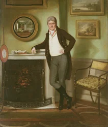 Retrato de George Henckell en su estudio, c.1800