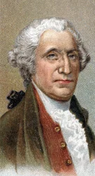 Retrato de George Washington (1732-1799), político y líder militar estadounidense, primer presidente de los Estados Unidos de América - De la serie «Líderes de la humanidad» - siglo XX