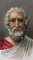 Retrato de Homero (siglo IX a.C.) - De la serie "Líderes de Hombres"