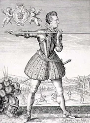 Retrato de Enrique, Príncipe de Gales (1594-1612) grabado por Simon de Passe (1595-1647) 1612