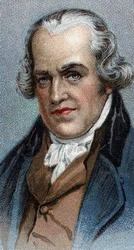 Retrato de James Watt (1736-1819), ingeniero escocés - De la serie “Líderes de Hombres” - Cromolitografía - Escuela Inglesa, siglo XX -