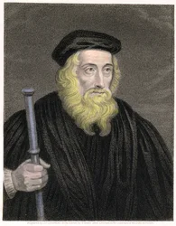 Retrato de John Wycliffe, grabado por James Posselwhite después de una impresión de G. White, pub. por William Mackenzie