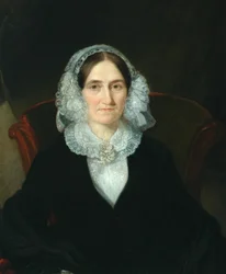 Retrato de dama con tocado de encaje