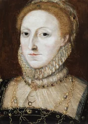 Retrato de la reina Isabel I (óleo sobre tabla)