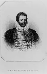 Retrato de Sir Christopher Hatton (1540-91) de 