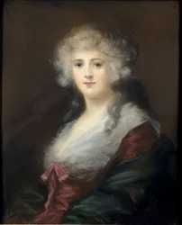 Retrato de una dama, se cree que es Georgiana Spencer (1757-1806) Duquesa de Devonshire