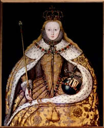 Retrato de la reina Isabel I con ropaje de coronación, hacia 1600
