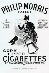 Cartel de Cigarrillos Philip Morris, diseñado por Linsay Sambourne, 1896