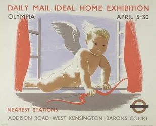 Cartel para la Exposición Ideal Home del Daily Mail en Kensington Olympia, Londres, 1938