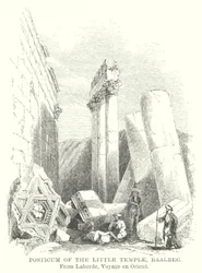 Posticum del Pequeño Templo, Baalbec (grabado)