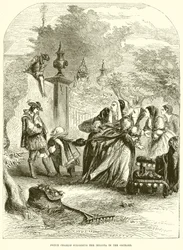 El príncipe Carlos sorprendiendo a la infanta en el huerto