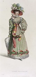 Vestido de Paseo, lámina de moda de Ackermann