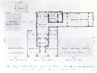 Plano de planta propuesto para el Salón Egipcio, Picadilly, 1810