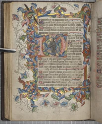 Salterio con calendario de uso Sarum, Fol 40 verso, c.1425-75