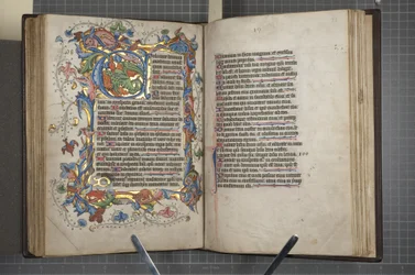 Salterio con calendario de uso Sarum, Fol 72 verso fol 73 recto, c.1425-75