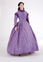 Vestido de día púrpura, 1860s