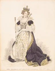 La reina Adelaida con las vestiduras de coronación