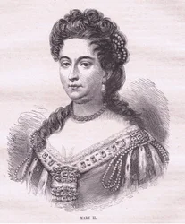 Reina María II de Inglaterra (litografía)