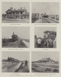 Empresa Ferroviaria en China, la Nueva Línea Shanghai-Woosung (grabado)