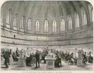 Sala de lectura en el Museo Británico