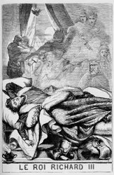 Ricardo III (La vida y muerte de Ricardo III) - Ilustración en “Obras completas de William Shakespeare” 1866 - Las ilustraciones y la forma general de esta edición están tomadas de Shakespeare ilustrado de Cassell, publicado en Londres