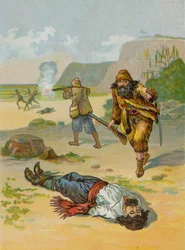 Robinson Crusoe libera al cautivo
