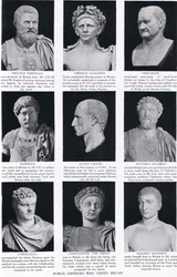 Emperadores romanos que visitaron Britania, ilustración de Hutchinson