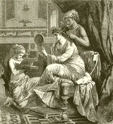 Dama romana en su tocador