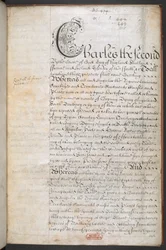 Carta Real otorgada a la Compañía de Aventureros Mercantes Ingleses Reales que comercian con África