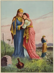 Rut y Noemí (litografía en color)