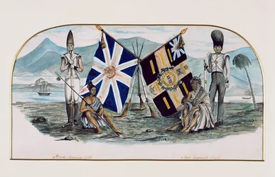 Regimiento de Rutlandshire, América del Norte 1759, Nueva Zelanda 1845, c.1850
