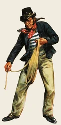Marinero con una cuerda