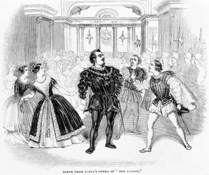 Escena de la ópera Don Carlos de Costa, 1844