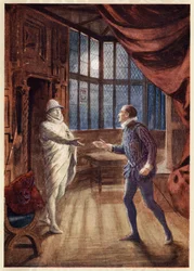 Escena de la ópera Don Giovanni (1787), de "A Day With Wolfgang Amadeus Mozart" de May Byron, c.1914 (impresión)
