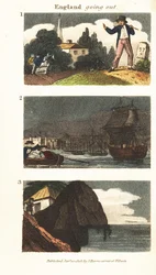 Escenas en Inglaterra, era de la Regencia