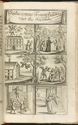Escenas de levitación y actividades asociadas con brujas y demonios, de 