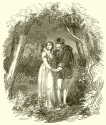 Shakespeare con su futura esposa