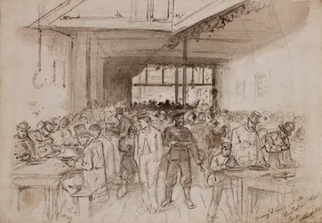 ¿Shoreditch, Cena de un penique en la Compañía de Carne Australiana, c.1860