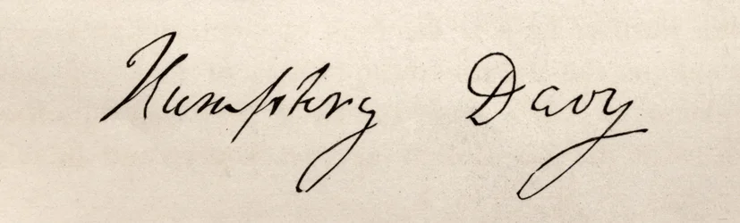 Firma de Sir Humphry Davy (1778-1829)