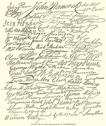 Firmas de la Declaración de Independencia