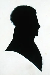 Silueta de GB, del álbum de recortes de Michael Faraday
