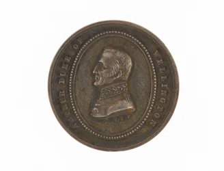 Medalla de plata conmemorativa de la muerte del Duque de Wellington, 1852