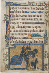 Sir Geoffrey Luttrell a caballo del 