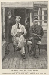 Sir Gerald Portal y el Coronel Rhodes, los Comisionados Británicos en Uganda