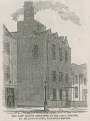 La Casa de Sir Isaac Newton, St Martins Street, Leicester Square, Londres