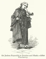 Sir Joshua Reynolds en Dominó y Máscara (grabado)
