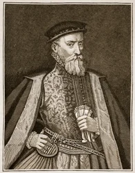 Sir Thomas Gresham, ilustración de la Historia Ilustrada de Inglaterra de Cassell