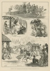 Bocetos en el partido del Campeonato de Tenis